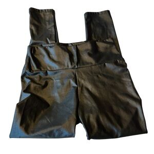 🌈4/$8🌈 SHEIN Shiny Black Womens  Leggings large
